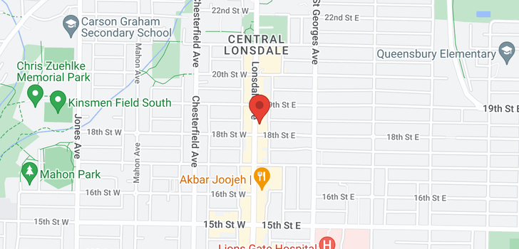 map of 1820 LONSDALE AVENUE
